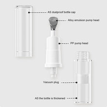 Load image into Gallery viewer, 5/10ml Empty Cosmetic Container Cosmetic Bottle For Eye Cream Massage Airless Refillable Ice Cream Container with Metal Tip Head
