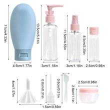 Load image into Gallery viewer, Portable Travel Liquid Container Tool Perfume Bottle Set Refillable Spray Lotion Shampoo Shower Tube Cosmetic Bottling Bottle
