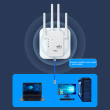 Load image into Gallery viewer, 2.4G WiFi Repeater 300Mbps 1200Mbps Dual-Band Repetidor of Signal Booster WIFI Amplificador Range Repeater Wireless Point AP Router
