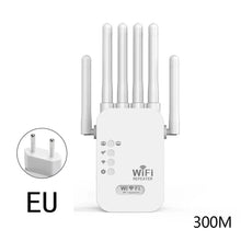 Load image into Gallery viewer, 300Mbps/1200Mbps 2.4G 5.8G WiFi Repeater Dual-Band Repetidor of Signal Booster WIFI Amplificador Range Repeater Wireless Point AP Router
