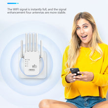 Load image into Gallery viewer, 300Mbps/1200Mbps 2.4G 5.8G WiFi Repeater Dual-Band Repetidor of Signal Booster WIFI Amplificador Range Repeater Wireless Point AP Router
