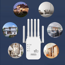 Load image into Gallery viewer, 300Mbps/1200Mbps 2.4G 5.8G WiFi Repeater Dual-Band Repetidor of Signal Booster WIFI Amplificador Range Repeater Wireless Point AP Router
