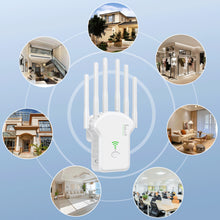 Load image into Gallery viewer, 300Mbps 1200Mbps with High 6 Antenna WiFi Repeater Wireless Router Network Amplifier Repeater Signal Cover Extender Range Signal WiFi Booster
