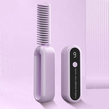 Load image into Gallery viewer, Foldable Straight Hair Comb Mini Portable Charging Wireless Negative Ion Roll Straightening Dual-use Straightener Hair Styling Tool
