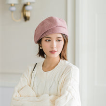 Load image into Gallery viewer, Retro Plaid Beret Fashionable Versatile Autumn Winter Delicate Soft Comfortable Breathable Beret Octagonal Hat for Women
