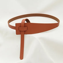 Load image into Gallery viewer, Irregular Buckle Knot Waistband Simple Stylish Adjustable Artificial Leather Belt Coat Dress Waist Decoration Belt for Women
