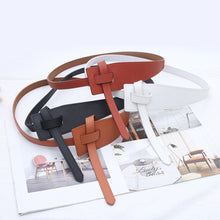Load image into Gallery viewer, Irregular Buckle Knot Waistband Simple Stylish Adjustable Artificial Leather Belt Coat Dress Waist Decoration Belt for Women
