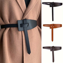 Load image into Gallery viewer, Irregular Buckle Knot Waistband Simple Stylish Adjustable Artificial Leather Belt Coat Dress Waist Decoration Belt for Women
