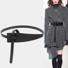 Load image into Gallery viewer, Irregular Buckle Knot Waistband Simple Stylish Adjustable Artificial Leather Belt Coat Dress Waist Decoration Belt for Women
