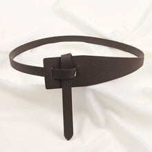 Load image into Gallery viewer, Irregular Buckle Knot Waistband Simple Stylish Adjustable Artificial Leather Belt Coat Dress Waist Decoration Belt for Women
