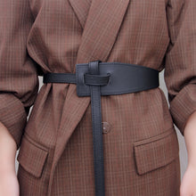 Load image into Gallery viewer, Irregular Buckle Knot Waistband Simple Stylish Adjustable Artificial Leather Belt Coat Dress Waist Decoration Belt for Women
