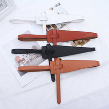 Load image into Gallery viewer, Irregular Buckle Knot Waistband Simple Stylish Adjustable Artificial Leather Belt Coat Dress Waist Decoration Belt for Women
