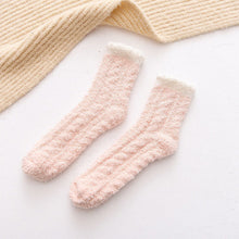 Load image into Gallery viewer, Comfortable Cold Resistant Coral Fleece Socks Women's Mid-tube Socks Autumn Winter Fleece Thick Warm Socks Plush Floor Socks
