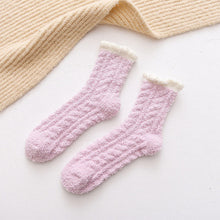 Load image into Gallery viewer, Comfortable Cold Resistant Coral Fleece Socks Women's Mid-tube Socks Autumn Winter Fleece Thick Warm Socks Plush Floor Socks
