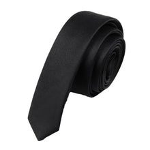 Load image into Gallery viewer, Fashionable Casual 3cm Ultra-narrow Tie Shirt Decoration Matching Pure Black Tie Adjustable Versatile Ties for Women

