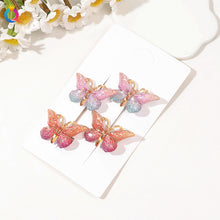 Load image into Gallery viewer, Gradient Colored Butterfly Hair Clip Mini Lovely Bangs Hairpin Hair Claw Clip Versatile Fashionable Headwear Hair Accessories

