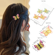 Load image into Gallery viewer, Gradient Colored Butterfly Hair Clip Mini Lovely Bangs Hairpin Hair Claw Clip Versatile Fashionable Headwear Hair Accessories
