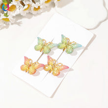 Load image into Gallery viewer, Gradient Colored Butterfly Hair Clip Mini Lovely Bangs Hairpin Hair Claw Clip Versatile Fashionable Headwear Hair Accessories
