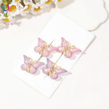 Load image into Gallery viewer, Gradient Colored Butterfly Hair Clip Mini Lovely Bangs Hairpin Hair Claw Clip Versatile Fashionable Headwear Hair Accessories
