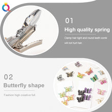 Load image into Gallery viewer, Gradient Colored Butterfly Hair Clip Mini Lovely Bangs Hairpin Hair Claw Clip Versatile Fashionable Headwear Hair Accessories

