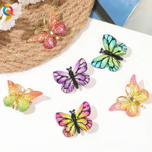 Load image into Gallery viewer, Gradient Colored Butterfly Hair Clip Mini Lovely Bangs Hairpin Hair Claw Clip Versatile Fashionable Headwear Hair Accessories
