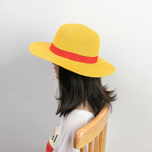 Load image into Gallery viewer, Fashionable Wide Brim Straw Hat Sun Hat UV Protection Casual Hat Outdoor Sports Sunshade Bonnet Beach Hat for Women Children
