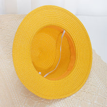 Load image into Gallery viewer, Fashionable Wide Brim Straw Hat Sun Hat UV Protection Casual Hat Outdoor Sports Sunshade Bonnet Beach Hat for Women Children
