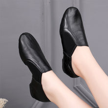 Load image into Gallery viewer, Leather Elastic Jazz Dance Shoes Soft Comfortable Breathable Dance Shoes Solid Color Soft Soled Dance Shoes for Women
