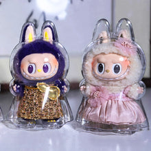 Load image into Gallery viewer, Milan Skirt Protective Acrylic Storage Case For Plush Dolls Display Bag for Labubu No Doll Transparent Portable Cable Organizer Box Storage Case
