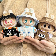 Load image into Gallery viewer, For Labubu V1 V2 Plush Doll Pendant Cartoon Jumpsuit Three Piece Set Cool Cute Outfit Accessories Labubu Clothes
