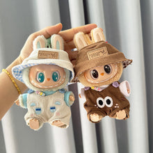 Load image into Gallery viewer, For Labubu V1 V2 Plush Doll Pendant Cartoon Jumpsuit Three Piece Set Cool Cute Outfit Accessories Labubu Clothes
