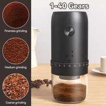 Load image into Gallery viewer, Portable USB Electric Coffee Bean Grinder 40 Gears External Adjustable Rechargeable Grinders Household Mini Coffee Machine
