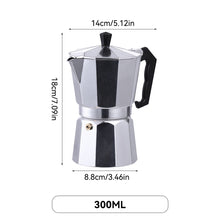 Load image into Gallery viewer, Mocha Coffee Pots Italian Aluminum Octagonal Pot Coffee Cup Maker Tea Maker Portable Coffee Maker
