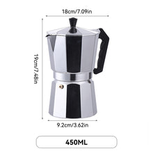 Load image into Gallery viewer, Mocha Coffee Pots Italian Aluminum Octagonal Pot Coffee Cup Maker Tea Maker Portable Coffee Maker
