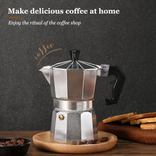 Load image into Gallery viewer, Mocha Coffee Pots Italian Aluminum Octagonal Pot Coffee Cup Maker Tea Maker Portable Coffee Maker
