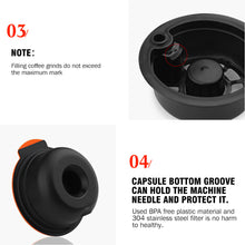 Load image into Gallery viewer, 60/180200/220ML Reusable Coffee Capsule Pods for BOSCH-s Machine Tassimo Refillable Filter Pod Silicone Lid Replacement
