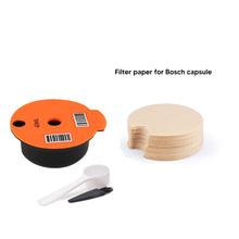 Load image into Gallery viewer, 60/180200/220ML Reusable Coffee Capsule Pods for BOSCH-s Machine Tassimo Refillable Filter Pod Silicone Lid Replacement
