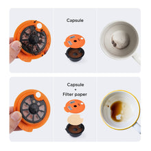 Load image into Gallery viewer, 60/180200/220ML Reusable Coffee Capsule Pods for BOSCH-s Machine Tassimo Refillable Filter Pod Silicone Lid Replacement
