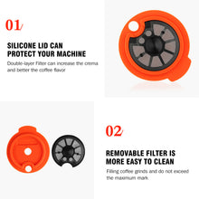 Load image into Gallery viewer, 60/180200/220ML Reusable Coffee Capsule Pods for BOSCH-s Machine Tassimo Refillable Filter Pod Silicone Lid Replacement
