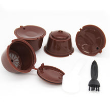 Load image into Gallery viewer, 4PCS Reusable Coffee Capsule Pods for Dolce Gusto Refillable Filters Crema Espresso Capsules Cup Kitchen Tool
