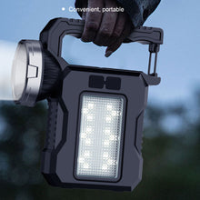 Load image into Gallery viewer, Multifunctional Dual Light Source Solar Searchlight With Hook Outdoor COB Portable Patrol Light Type-C Charging
