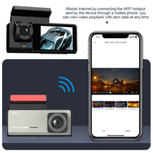 Load image into Gallery viewer, 2IN Infrared Night Vision Dashcam WIFI Version 170° Wide Angle 1080P Three Camera Mobile Interconnection Traffic Recorder
