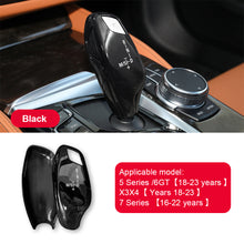 Load image into Gallery viewer, 2Pcs/3Pcs Car Gear Shift Knob Cover Trim Styling Accessories Carbon Fiber Black For BMW 5 7 Series 6GT X3 X4
