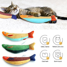 Load image into Gallery viewer, Cat Toy Catnip 3D Simulation Fish Goldfish Kitten Toys Pillowfish Interactive Sounding Cat Chew Bite Plush Toys Cat Supplies
