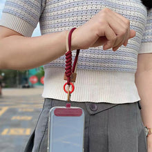 Load image into Gallery viewer, Collision Color Woven Phone Case Universal Hanging Rope Short Handheld Pendant Anti Fall Versatile Wristband Trend Niche

