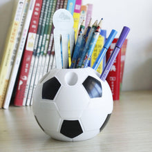 Load image into Gallery viewer, Cute football shape Pen Holder Multifunctional Children's Desktop Ornament Large Capacity Stationery Storage Box Organizer
