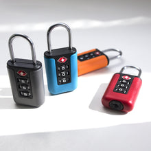 Load image into Gallery viewer, Customs Code Lock for Travel Luggage Password Changeable Black Lock Contrast Design Padlock 3 Digit Combination Lock
