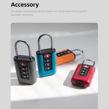 Load image into Gallery viewer, Customs Code Lock for Travel Luggage Password Changeable Black Lock Contrast Design Padlock 3 Digit Combination Lock
