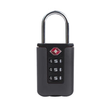 Load image into Gallery viewer, Customs Code Lock for Travel Luggage Password Changeable Black Lock Contrast Design Padlock 3 Digit Combination Lock
