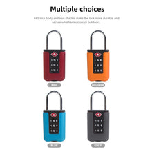 Load image into Gallery viewer, Customs Code Lock for Travel Luggage Password Changeable Black Lock Contrast Design Padlock 3 Digit Combination Lock
